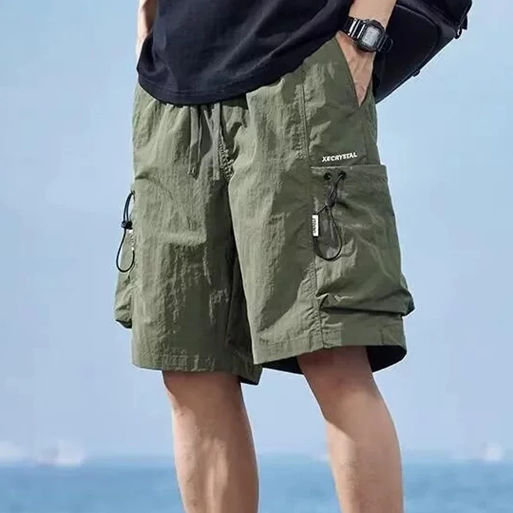 Great For Outdoor Activities Men Summer Shorts Fashion Casual Five Point Pants Casual Five Point Pants Solid Color Design