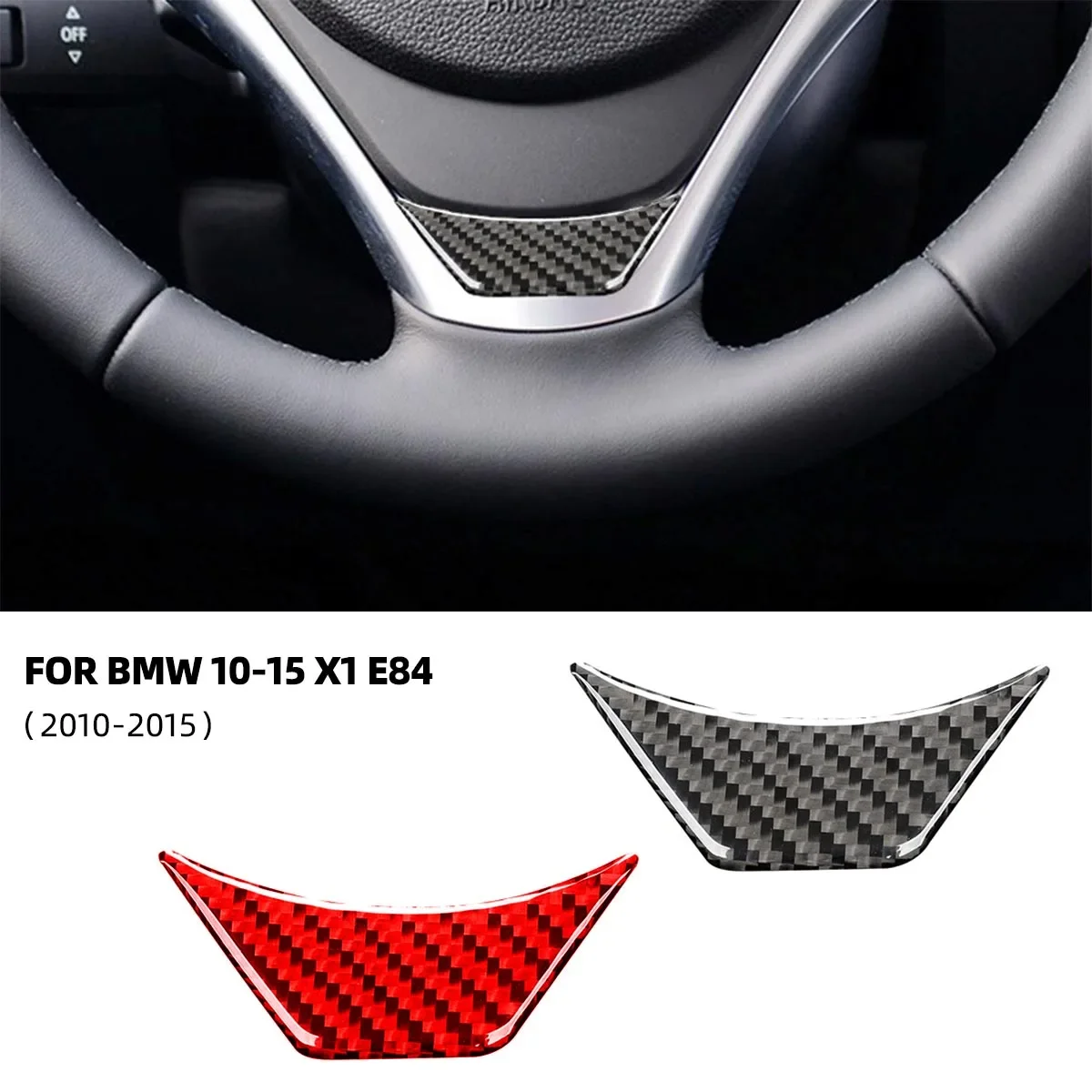 

For BMW X1 E84 2010-2015 Car-styling Carbon Fiber Car Steering Wheel Subscript Decorative Car Stickers Car Accesorios Para Auto