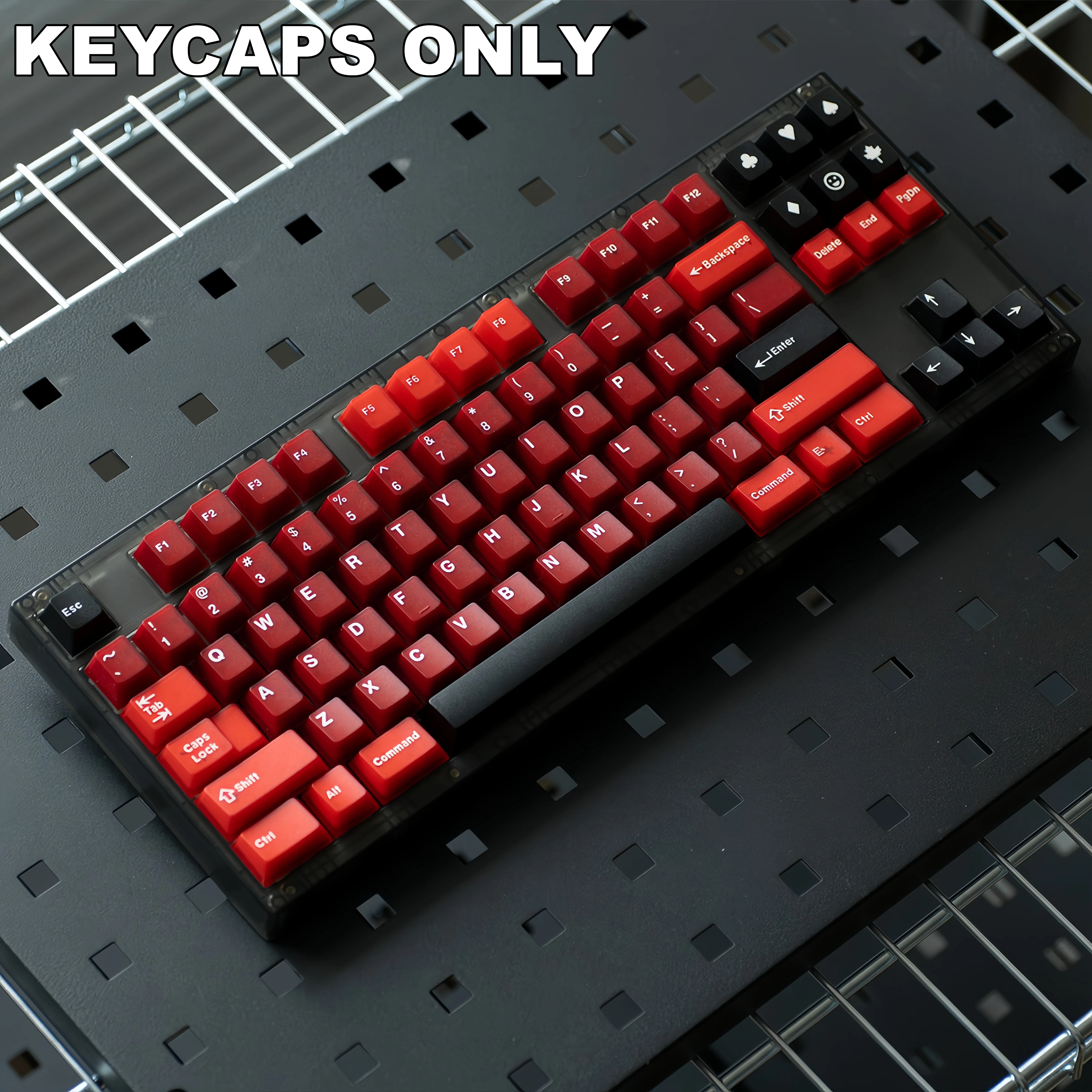 

164-Key Bordeaux Red Keycaps PBT+PC Hybrid Cherry Profile for MX Stem Mechanical Keyboards | Aesthetic Gaming & Desk Decor