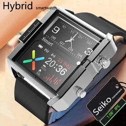 T9 Hybrid Smartwatch Heart Rate Blood Pressure Monitor Waterproof IPS Stylish Smart Watch Seiko Movement For IOS Android