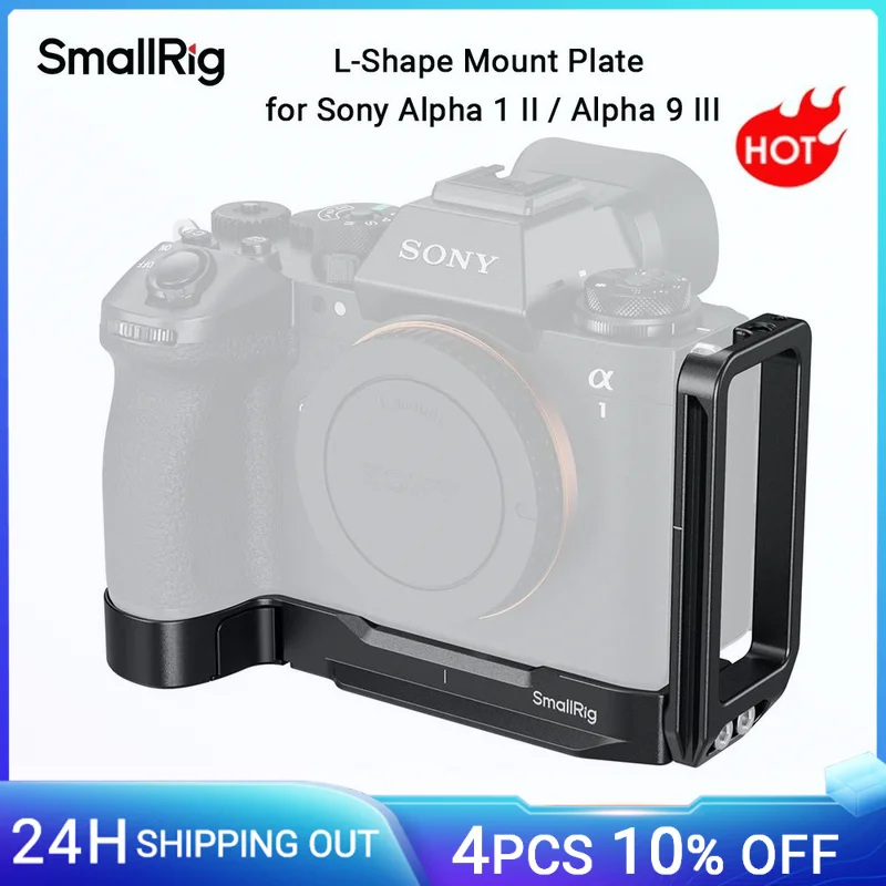 SmallRig L-vormige montageplaat voor Sony Alpha 1 II/Alpha 9 III Compatibel met AirTag Trackers met Arca-Swiss Quick Release Plate -5188