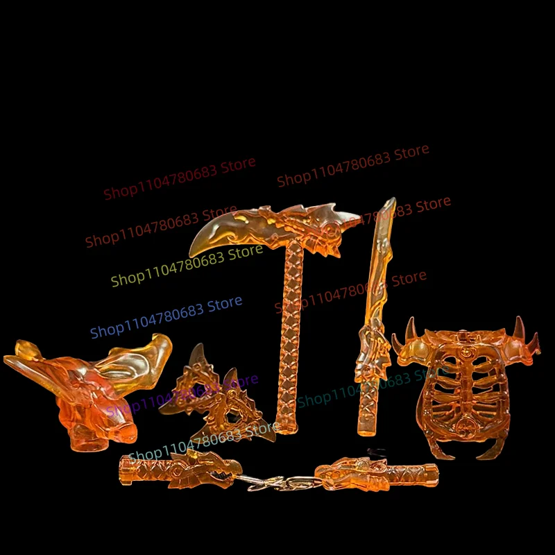 Moc blocos de construção atacadistas foice armadura mini figura montagem modelo exibição dos desenhos animados anime acessórios brinquedo presente do feriado