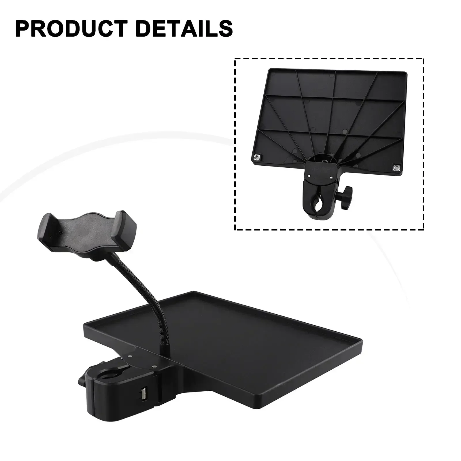 Universal Microphone Stand Clamp-on Tray Plastic Sound Card Tray Threaded Clamp Clip For Live Tripod Bracket Phone Holder