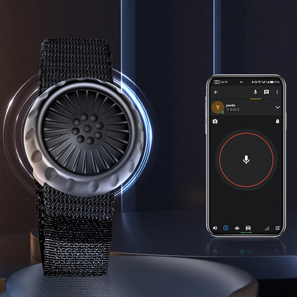 Wireless PTT Device for ZELLO Walkie Talkies Wireless Remote PTT Button for Android iOS Phone Car Motorcycle Voice Call