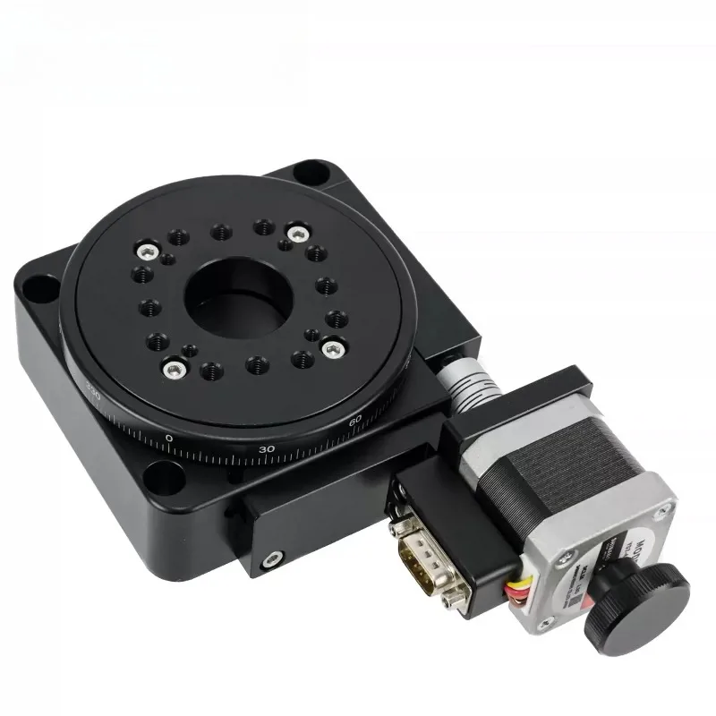 PX110-100 Electric Rotary Stage Angle Turntable 360 Degree Hollow Rotary Table Indexing Plate Precision Optical Mount