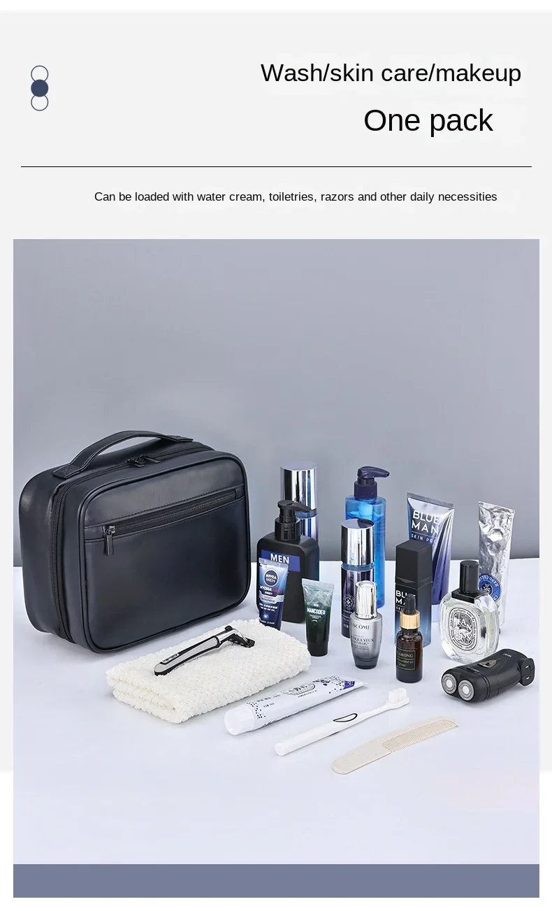 Kosmetiktaschen für Herren, Reiseutensilien, Kosmetik-Organizer, faltbar, zum Aufhängen, Aufbewahrungstasche, transparent, wasserdicht, Luxus-Make-up-Tasche – Detail 5