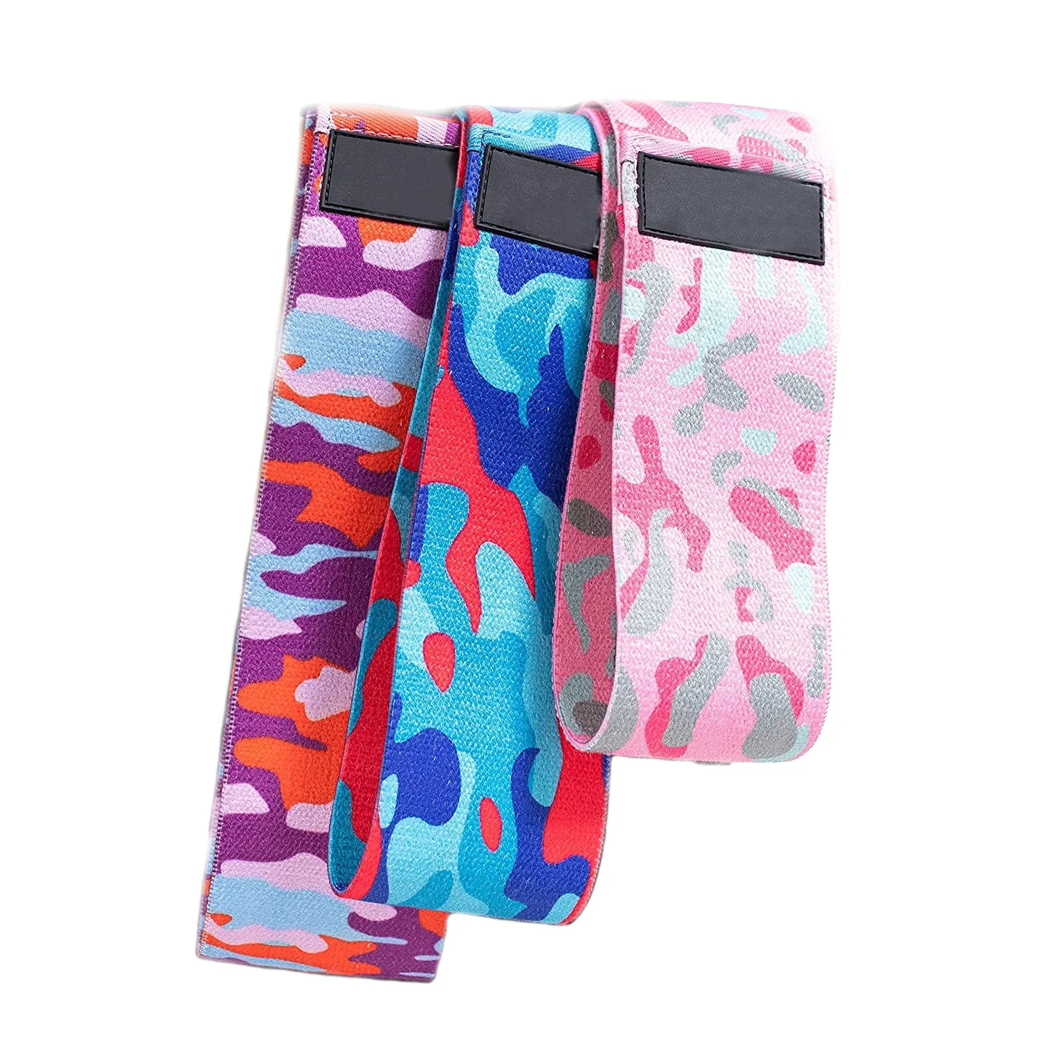 Custom Camo Colors Fabric Resistance Bands Set Elastic Hip Resistance Bands Exercise Bands for Legs and Butt