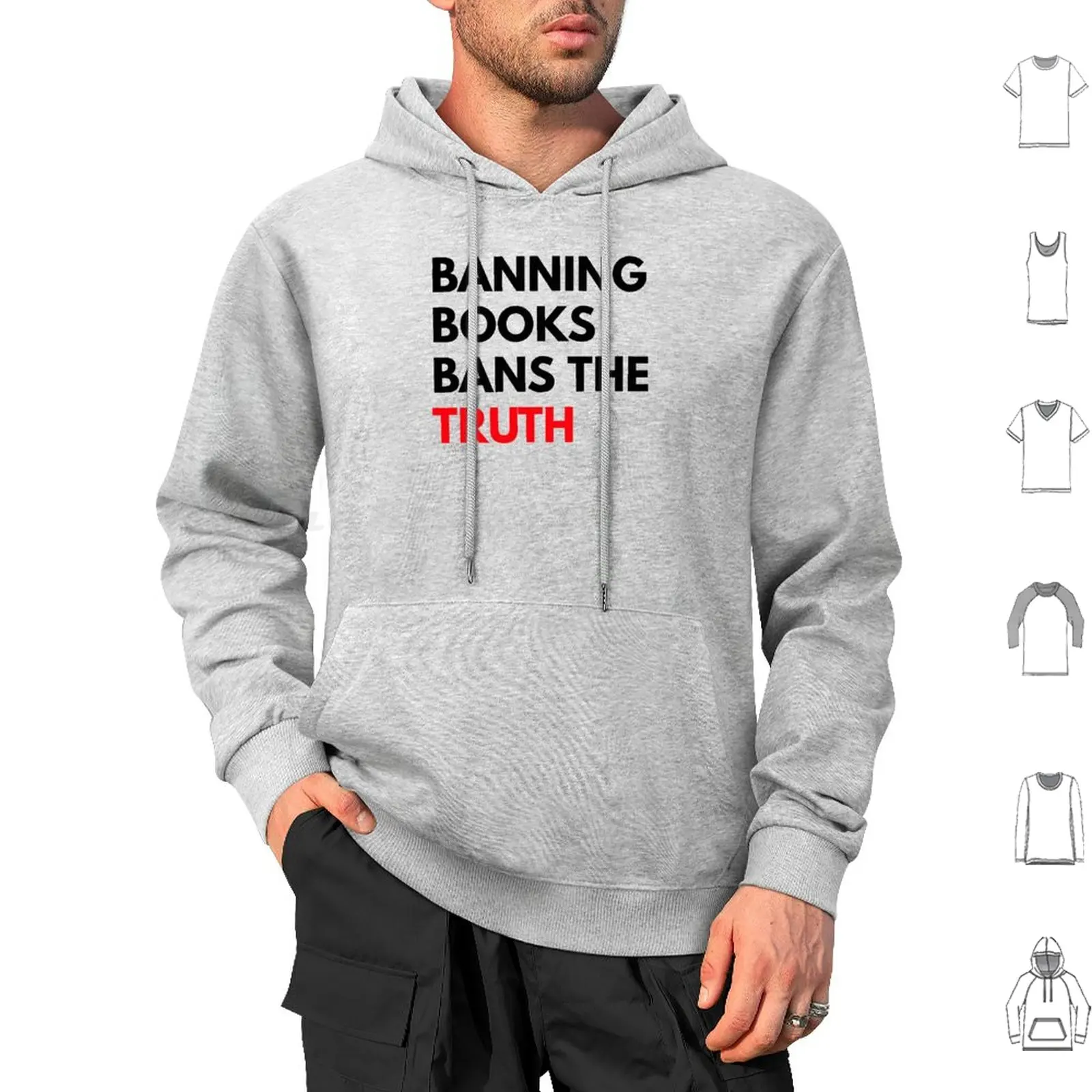 Banning Books Bans The Truth | Banned Books Week 2023 Hoodie cotton Long Sleeve Banned Books Banned Books Week Banned