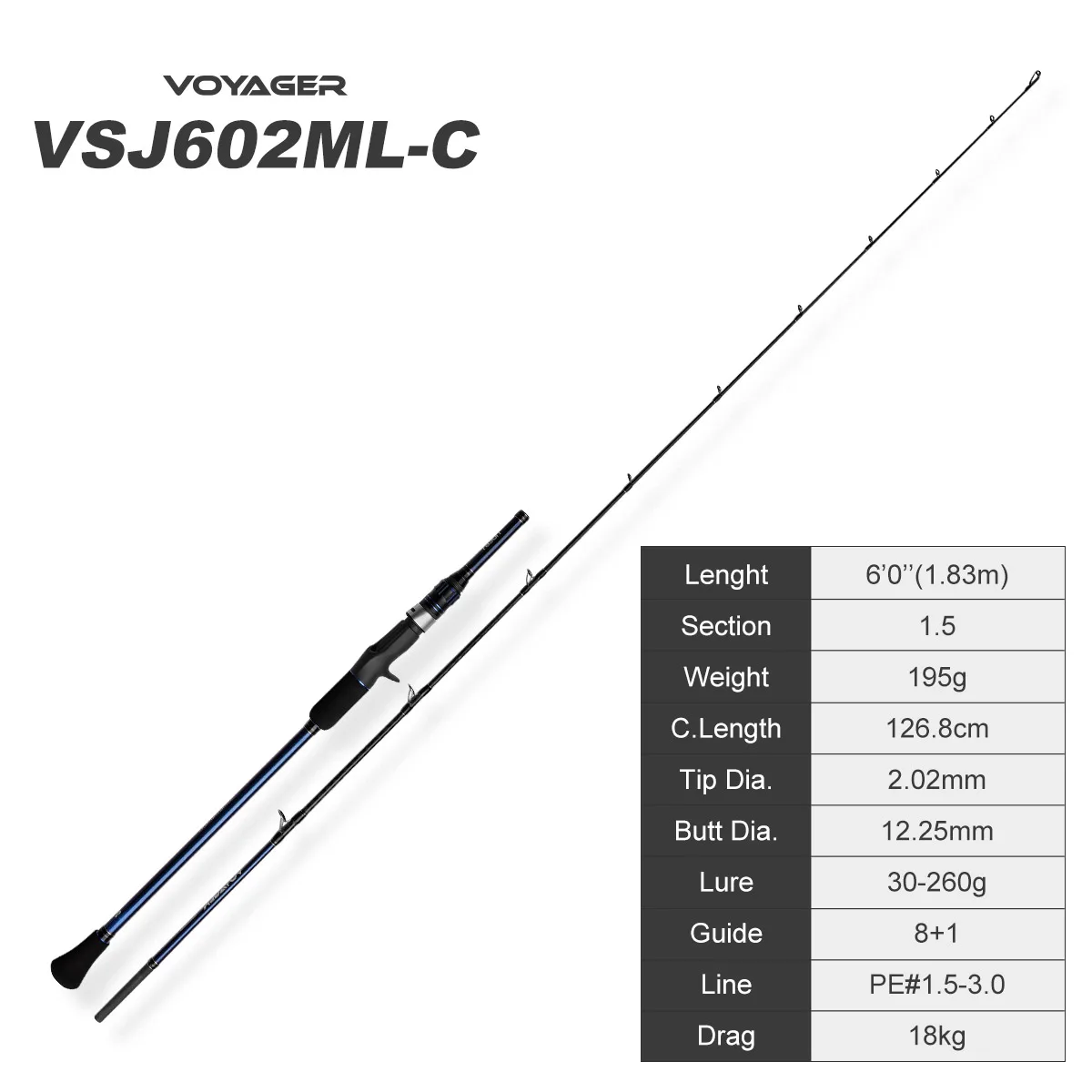 Canne à Pêche Noeby Langsam Slow Jigging 1,83 m 7