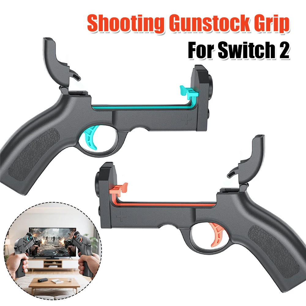 Left and Right Controllers Gun Shape Handgrip Shooting Game Handle for Nintendo Switch2 for Joy-Con Controller
