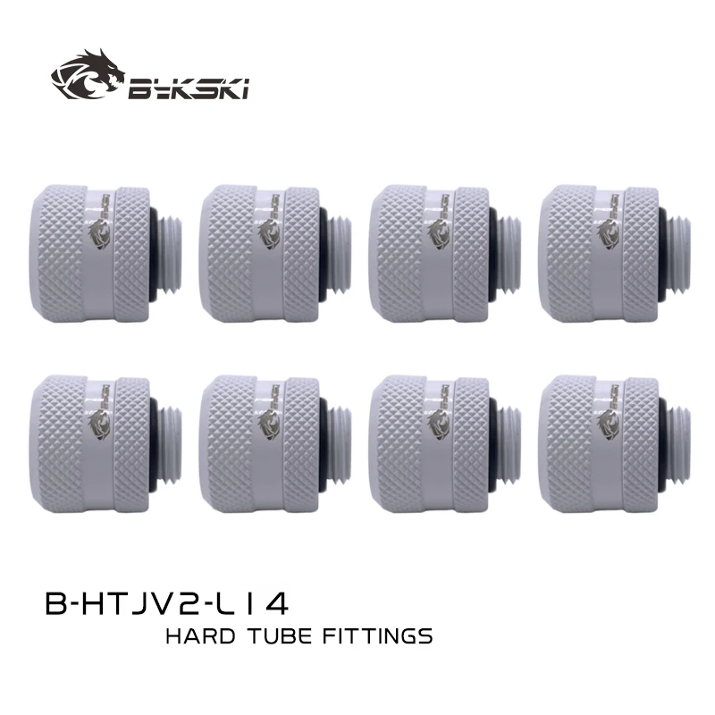 

Bykski 4/6/8pcs Hard Tube Fitting OD12mm OD14mm OD16mm Hand Compression Brass G1/4'' Joint for PETG PMMA Rigid Pipe B-HTJV2-L16
