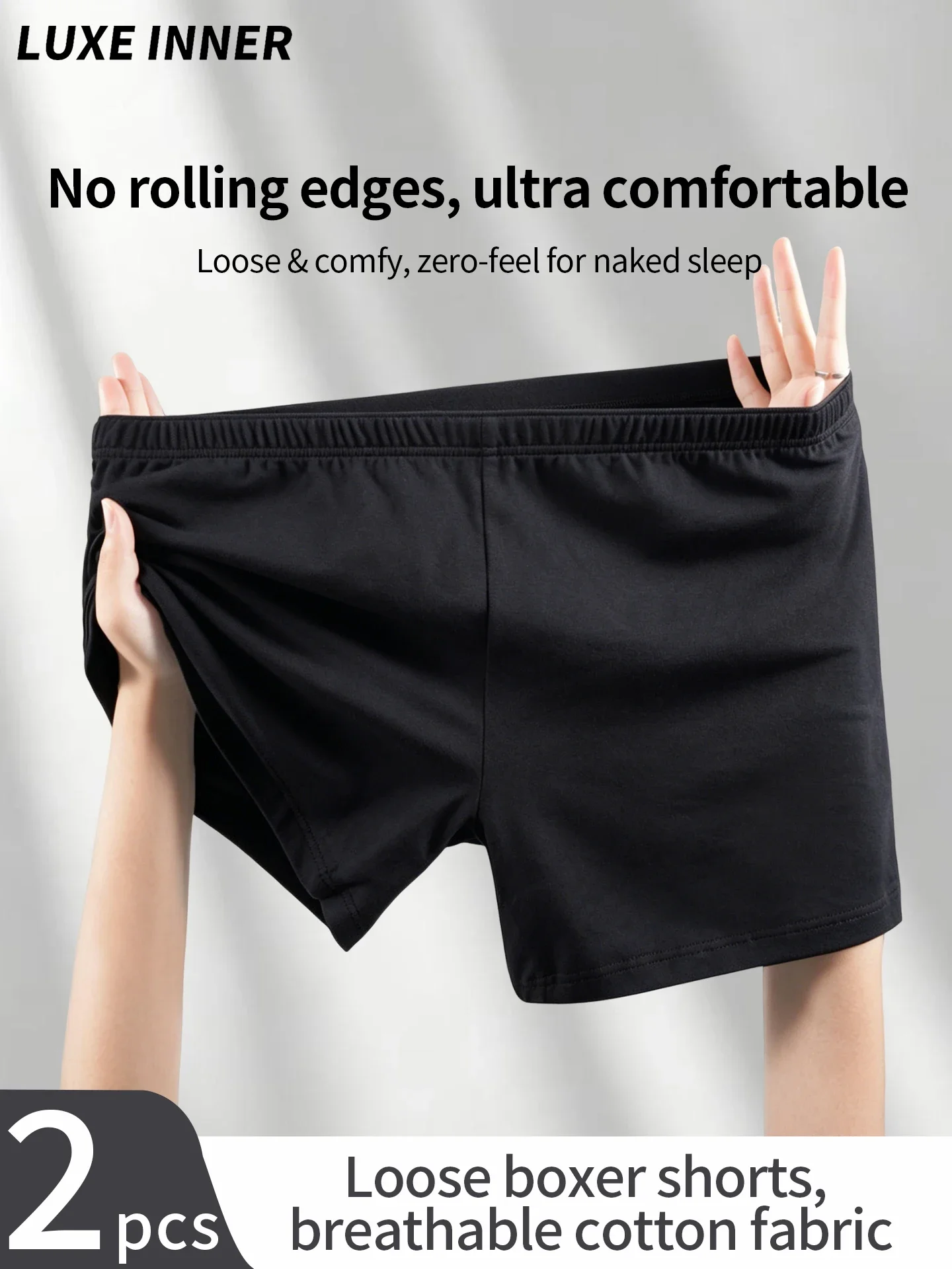 Men's Cotton Loose Boxer Shorts Breathable Lounge Sleep Underwear Soft Casual Homewear Comfort Fit Summer
