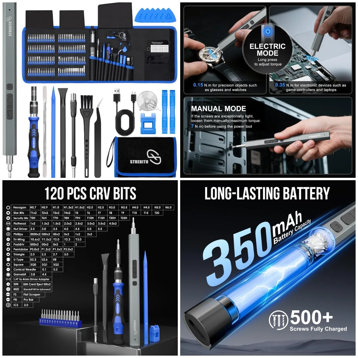 

Прецизионный набор электрических отверток 144-в-1 с 120 магнитными битами, портативный набор инструментов для электроники и ПК, подарок для мужчин