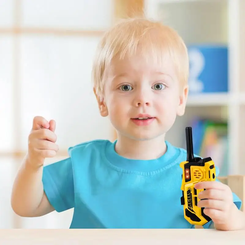 Walkie Talkie mainan anak lelaki, Walkie Talkie kecil jangkauan jauh, mainan balita 2 buah, Radio berkemah nirkabel