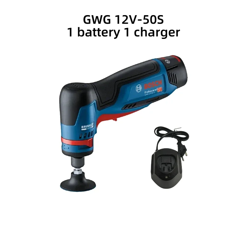 BOSCH GWG 12V-50 S 12V Brushless Cordless Rotary Grinder 50mm Mini Right Angle Sander Polisher Rechargeable Power Tool