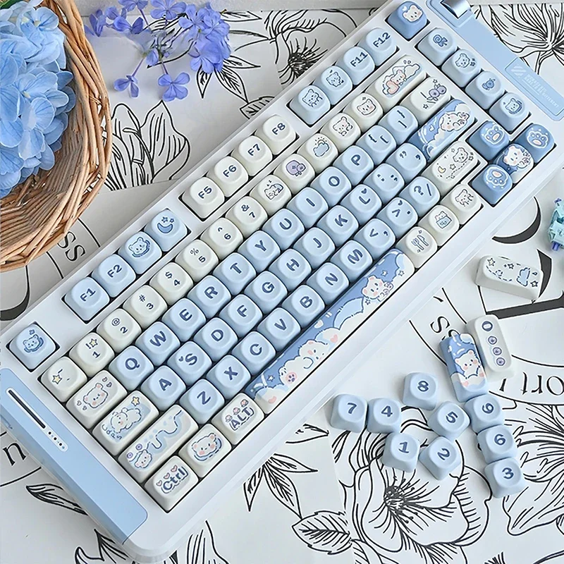 

132Keys Ice Cream Puppy PBT Keycaps MOA Profile Dye-Sublimated Keycap Set For Mx Cherry Gateron Switch Mechanical Keyboard Kit