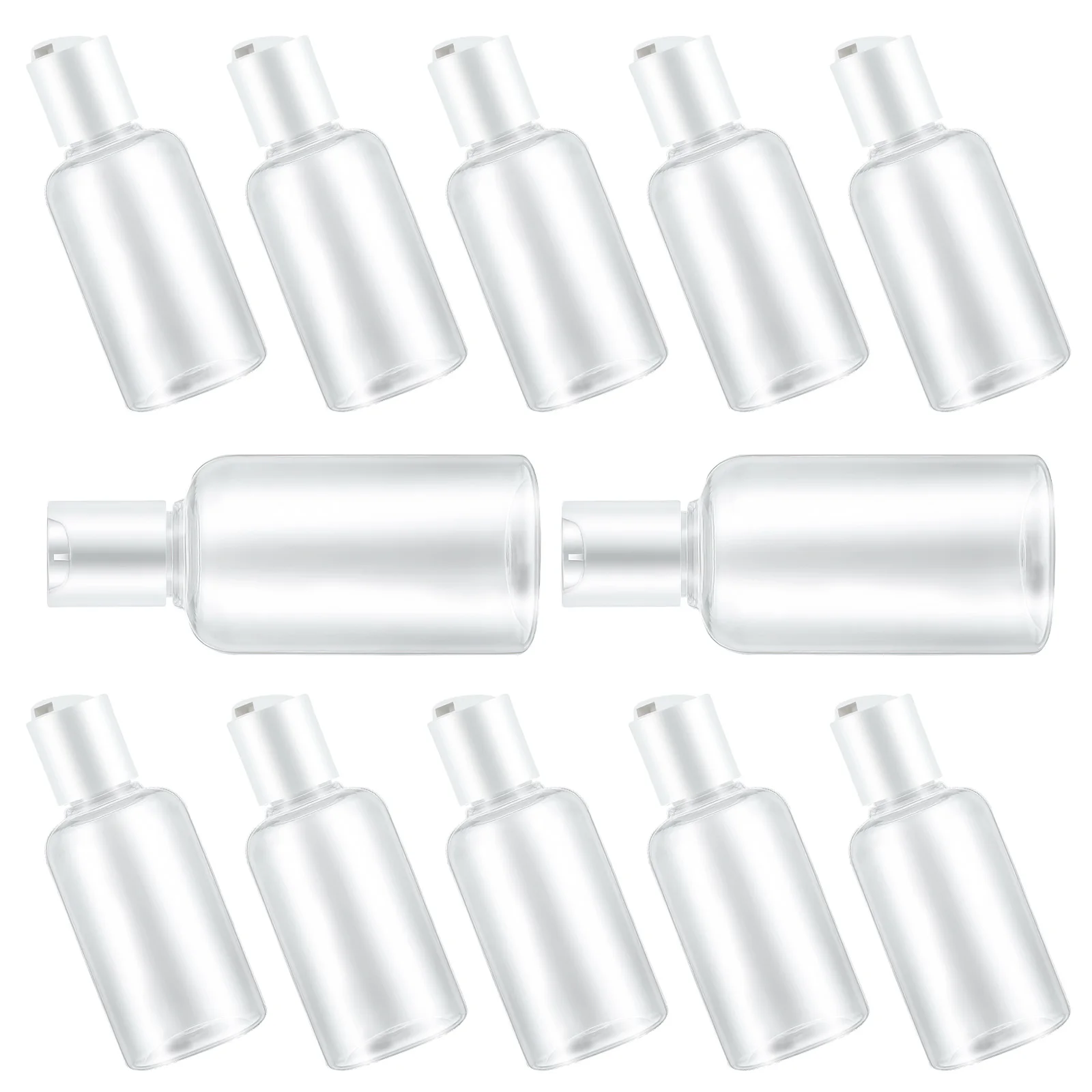 

12Pcs 75Ml Refillable Travel Bottles Leakproof Press Dispenser for Shampoo Lotion Face Wash Organizers for Toiletries Storage