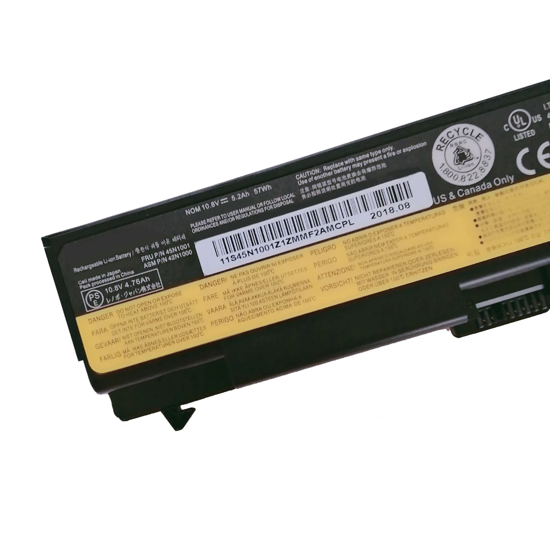 Laptop Battery 45N1005 45N1004 45N1000 45N1001 10.8V/57Wh For L430 L530 T430 T430I T530 T530I W530I W530 51J0499 42T4753 57Y4185