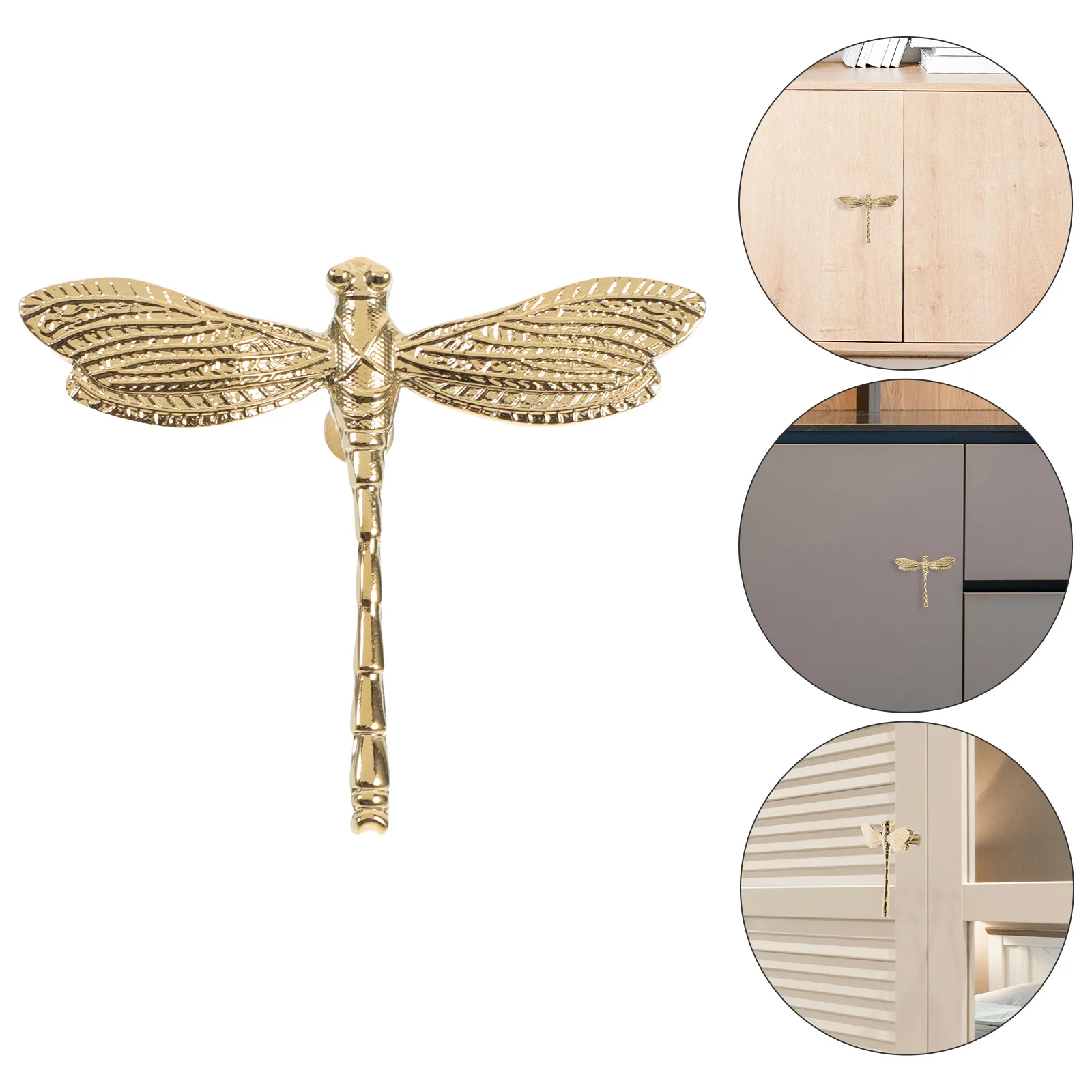 

Brass Dragonfly Cabinet Knob Unique Decorative Drawer Pulls for Dressers Wardrobes Shoe Cabinets Vintage Handles