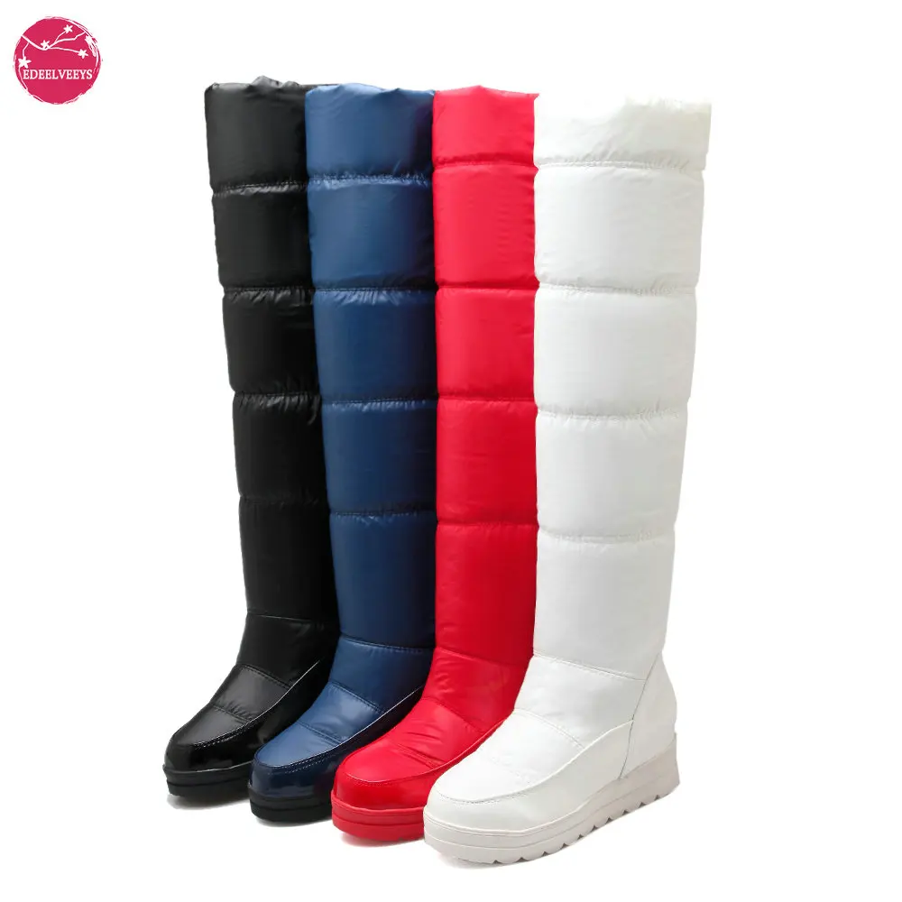 Women\'s Over Knee High Winter Warm Snow Boots Plush Fur Girls Lolita Long Booties Thick Sole Waterproof Platform Dropshipping