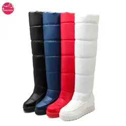 Women's Over Knee High Winter Warm Snow Boots Plush Fur Girls Lolita Long Booties Thick Sole Waterproof Platform Dropshipping