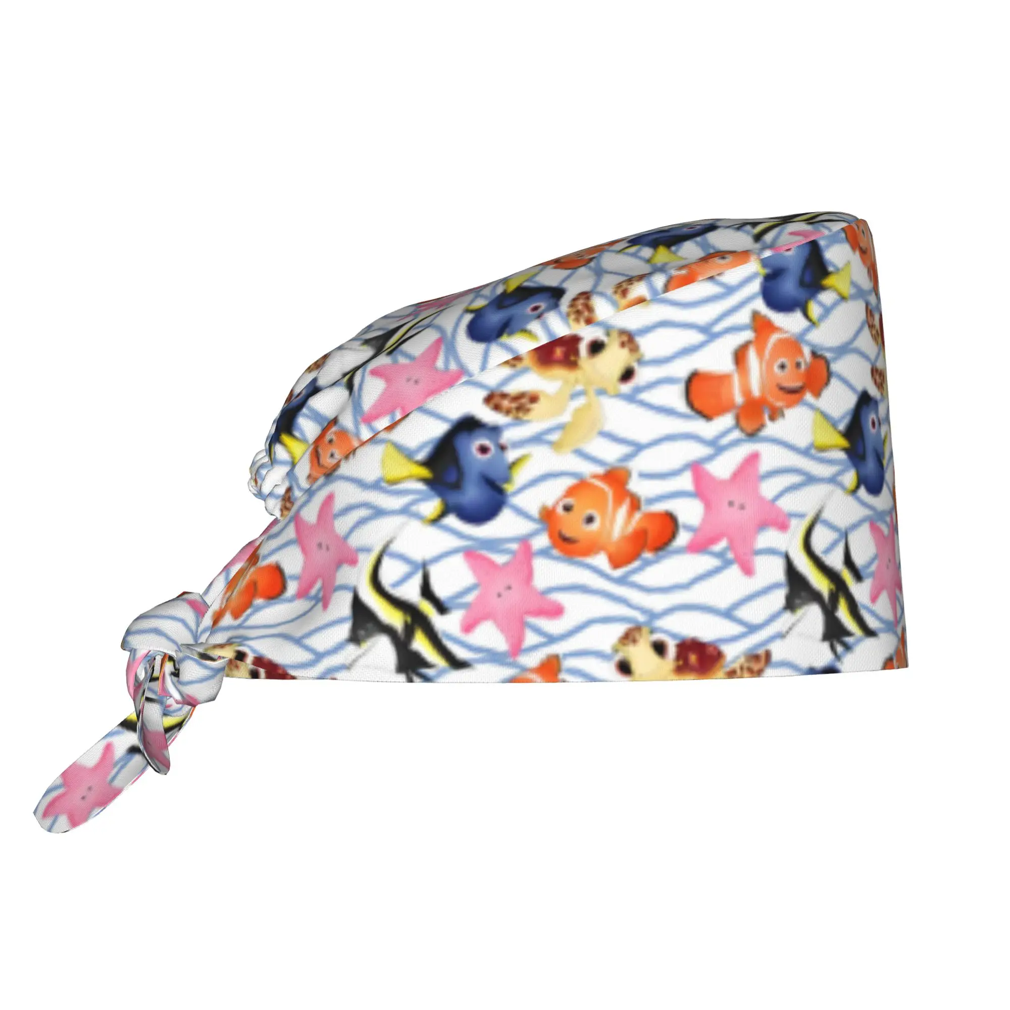 Custom Findinges Anime Nemoes Working Cap Surgical Hats Men Women Fish Operating Room Cap Nursing Cap Lab Works Hat