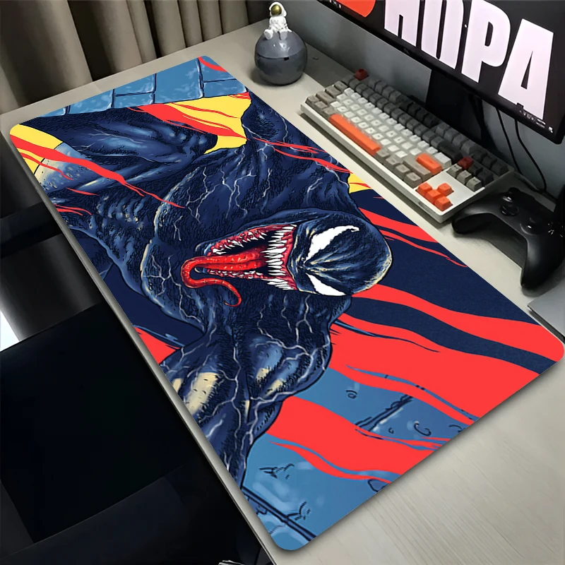 Venom Marvel Anime Mouse Pad Cool Office PC Table Mat HD Custom Gaming Mats Anti-slip Laptop Pads Gamer Keyboard Large Mousepads