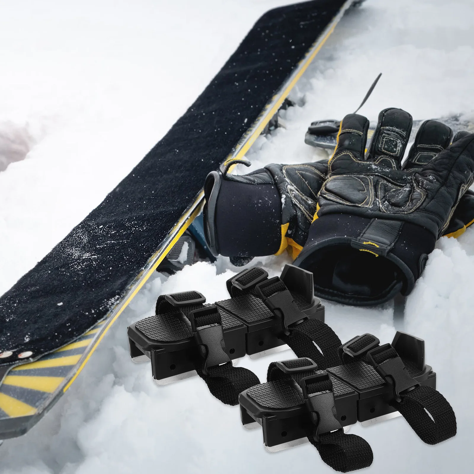 

1 Pair Adjustable Toddler Skates Double Runner Blades Hook Loop Fastener Winter Kids Ice Skating Shoes Training Aids Outdoor