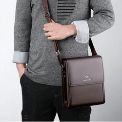 Erkekler için omuzdan askili çanta PU Deri Porter Evrak Çantası Çapraz Iş Messenger Tasarımcı Lüks Crossbody Yan Telefon Çanta Kılıfı Koca
