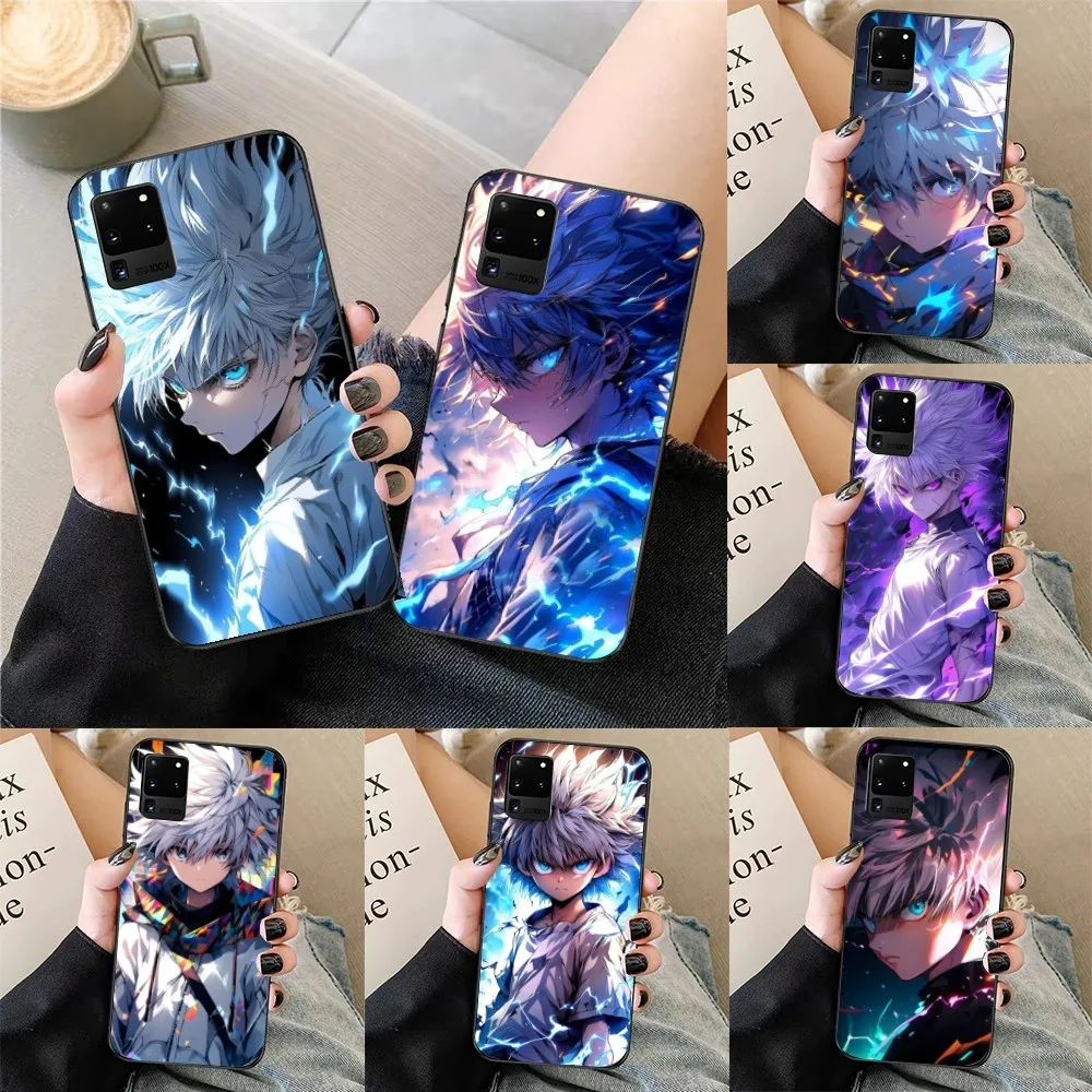 Hunter Killua Mobile Cell Phone Case for Samsung Galaxy S24 S23 S22 S21 S10 S9 S8 Plus Ultra Black Soft Phone Cover Funda