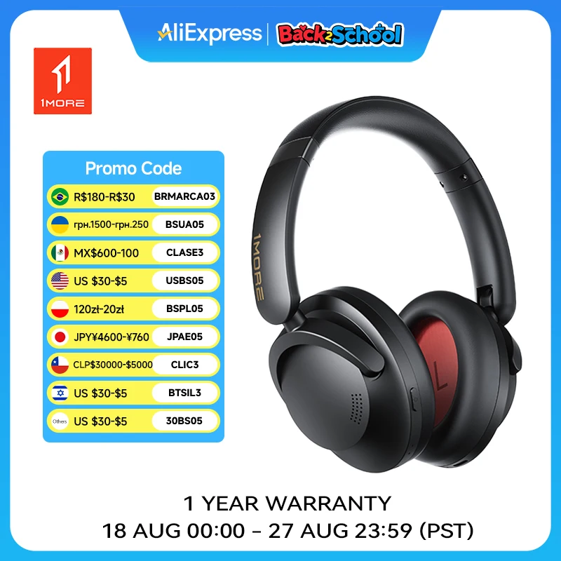 1MORE SonoFlow Pro Bluetooth Headphones Wireless Headsets Hi-Res ANC  flash-sale penetration items electronics