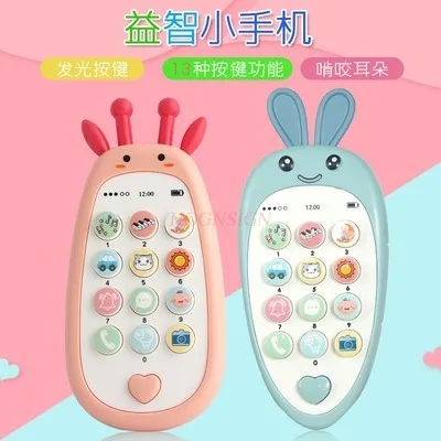 Baby Toy Music Phone Children's Simulation Bitable Phone Model Baby Puzzle Bilingual 0-2 Year Old Girl Boy