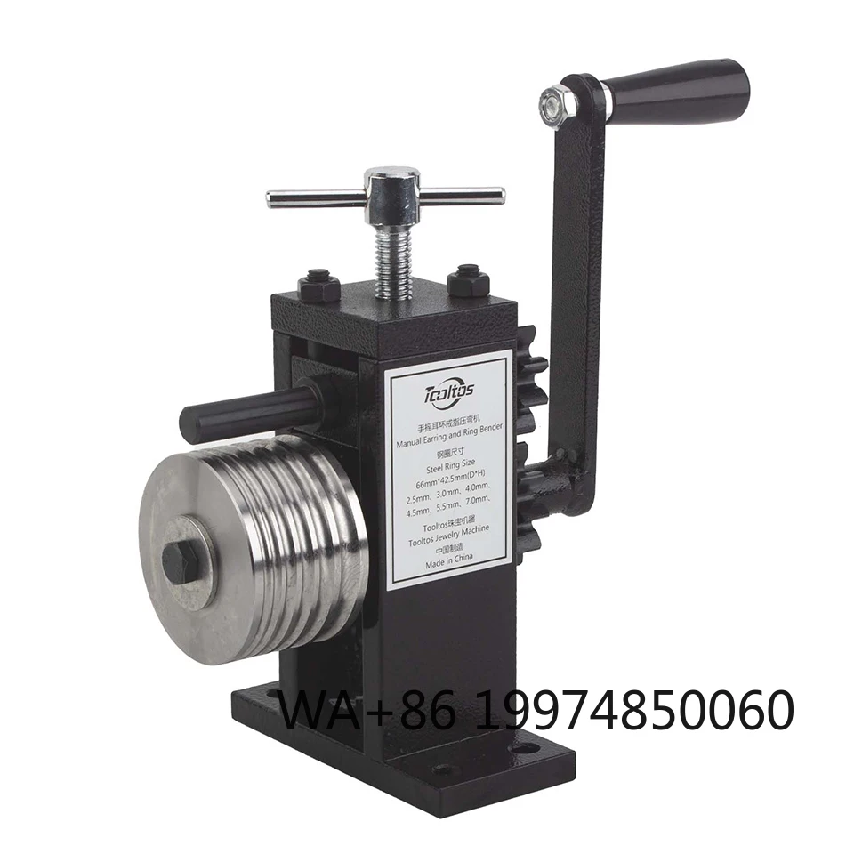 

Hand Cranked Jewelry Bender Machine Steel Roller for Ring Bangle Earring Making, Manual Bracelet Bending Tool