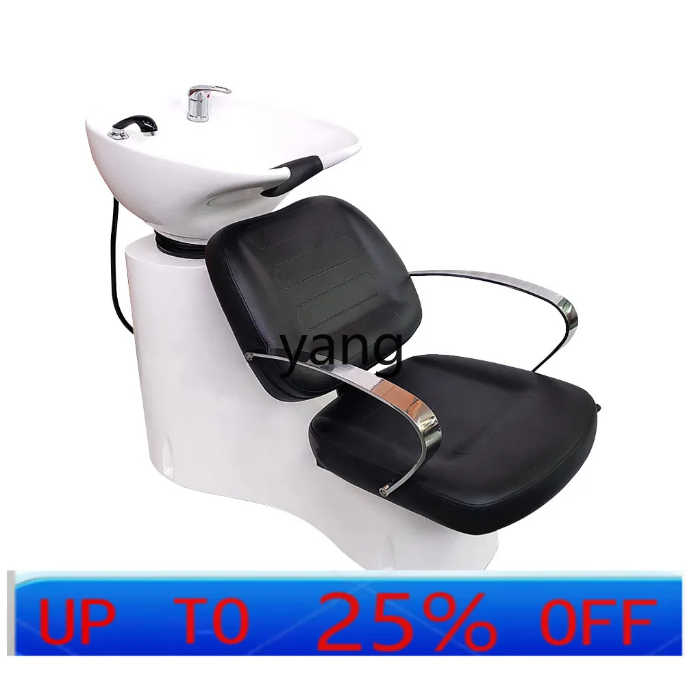 

LMM seated shampoo bed hair salon semi-lying flush bed for hair salons