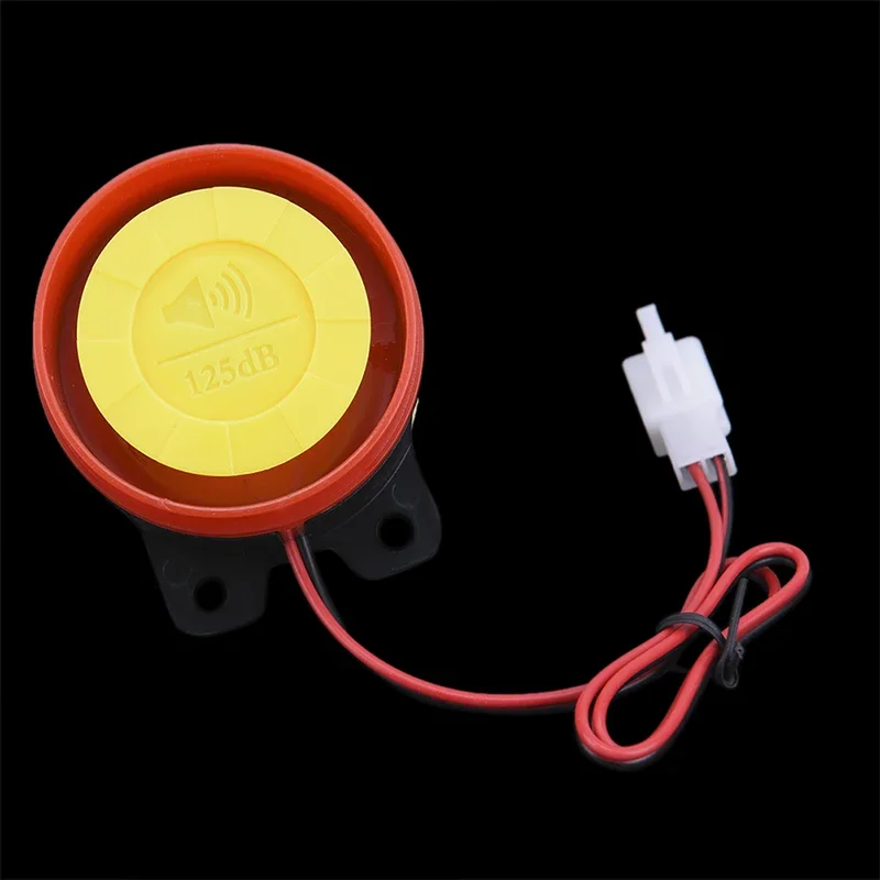 Bocina de coche, sirena de ataque aéreo, alarma Universal de 12v, bocina de camión, bocina eléctrica pequeña portátil, alarma, piezas interiores de coche, 1 ud.
