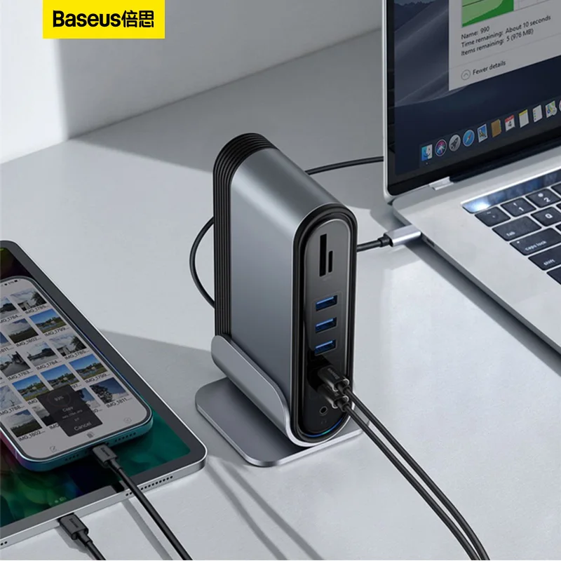 

Расширительная док-станция Baseus, USB-разветвитель типа c, разветвитель, разветвитель, многоинтерфейсный HDMI-кабель для ноутбуков Huawei, Macbook, iPhone