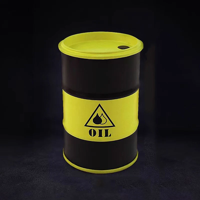 【3CS99】Simulated Compact Metal Fuel Tank Storage Container Creative Mini Desktop Organizer Desk Miniature Decoration Accessories
