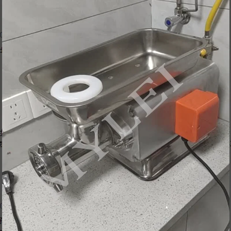 Commercial Electric Meat Grinder Stainless Steel High Yield Easy Cleaning New Conditions for Agricultural Industry