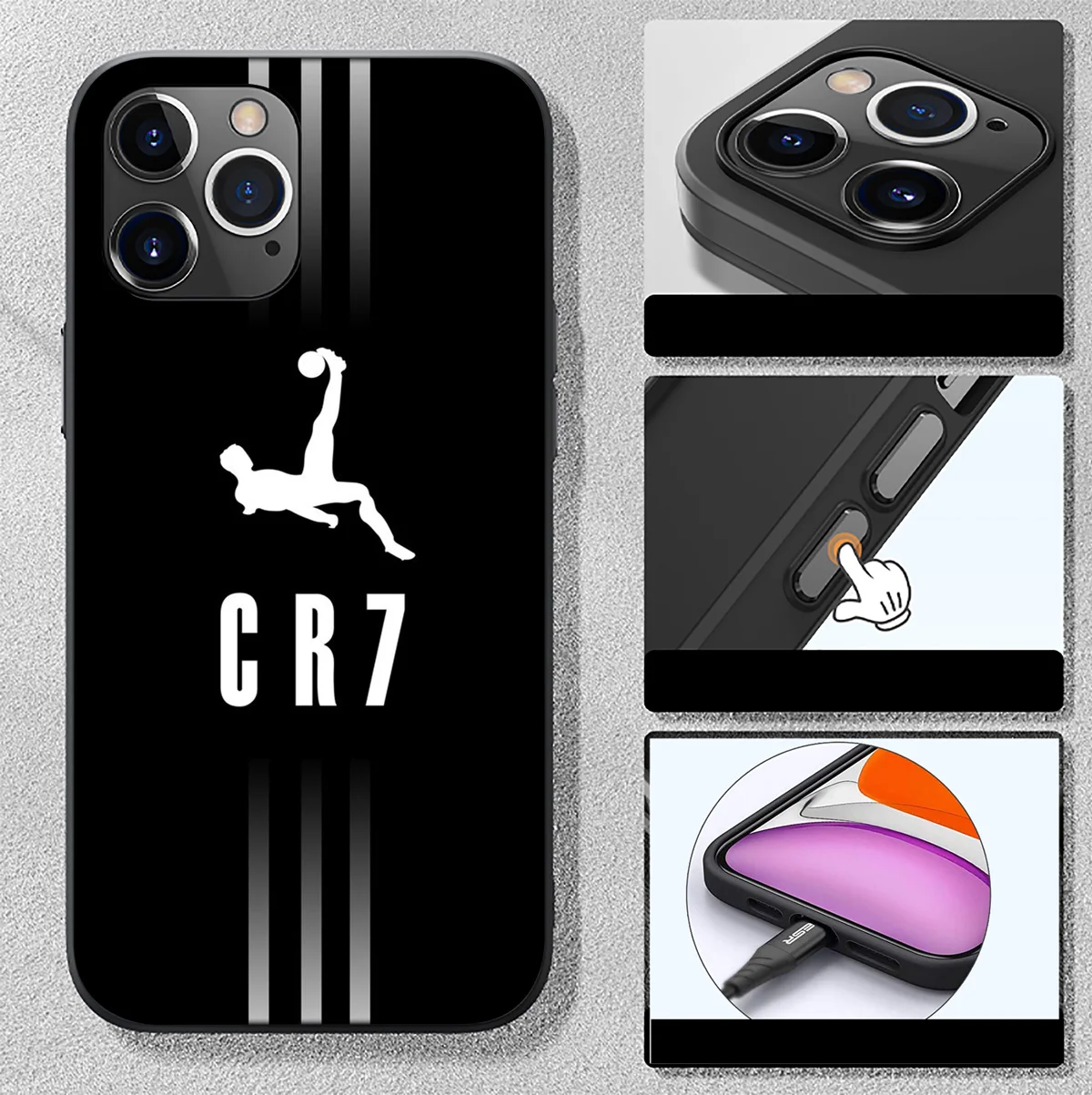 H-154 Star Soccer No 7 Football Cr7s No7 Nowe etui na telefon iPhone 12 11 X XS XR Pro Max 6 6s Plus SE