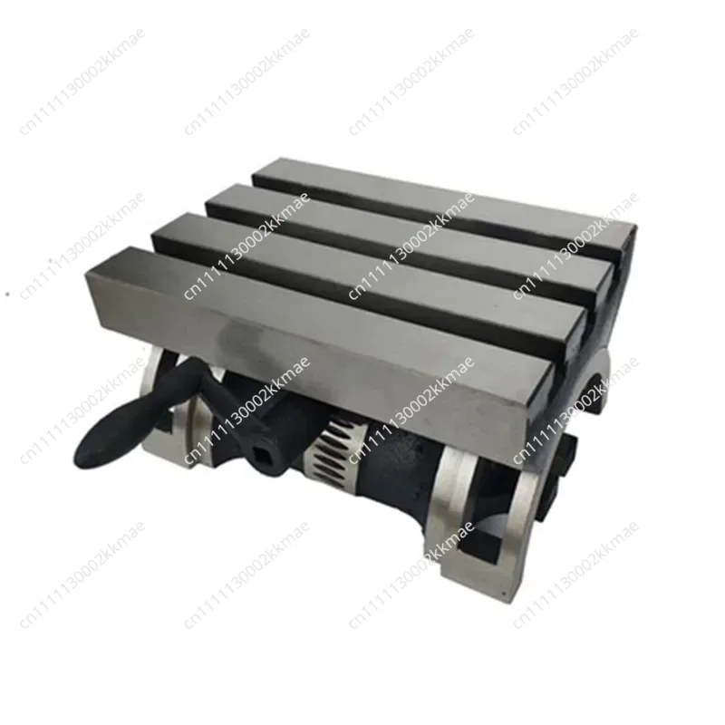 1Set 7x5 In Tilting Milling Table Adjustable Rotary Worktable Machine W/ 3 T-Slots & A Crank Handle Heavy Duty Grinding Milling