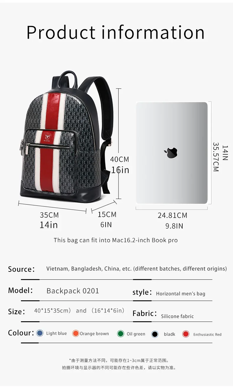 Sac à dos étanche en PU pour homme, grande capacité, sac pour ordinateur portable de voyage scolaire, à la mode