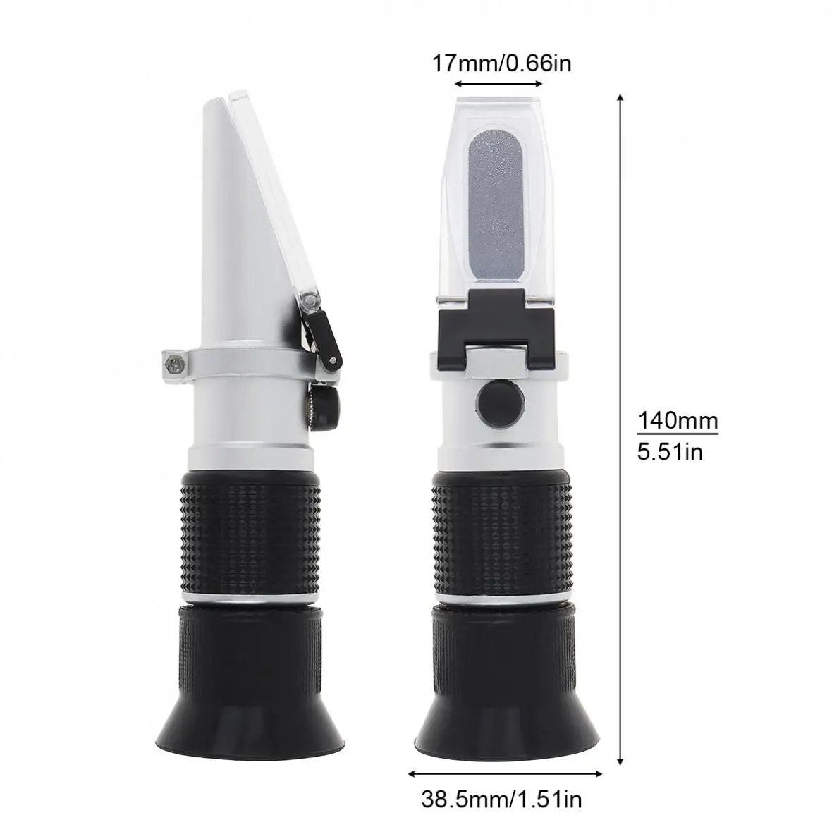 2 In 1 0-90% Brix Adjustable Sugar Beer Fruit Meter Refractometer with Pipet and Mini Screw Driver Support Manual Focusing