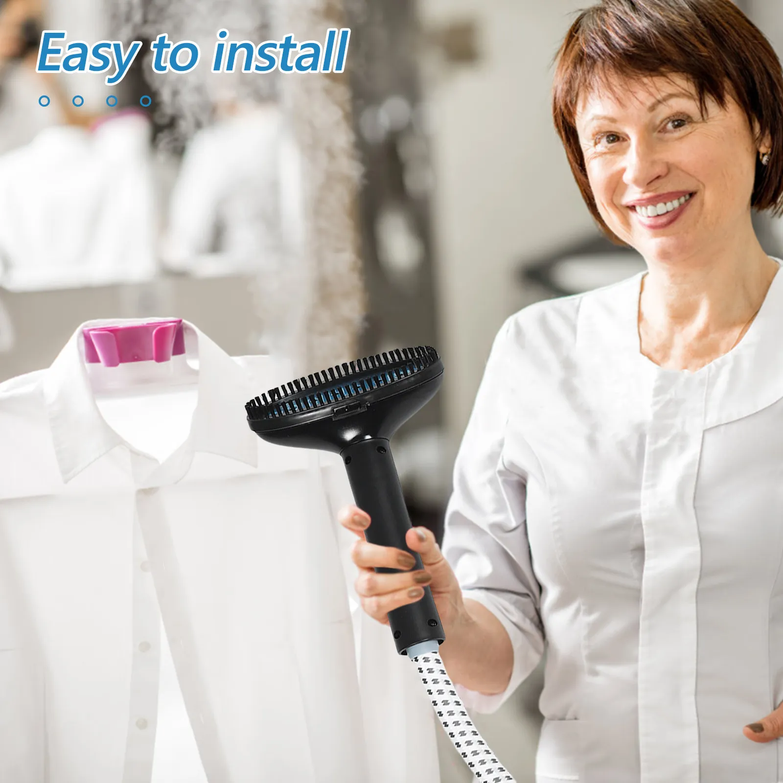 Garment Steamer Accessories Universal Steam Hose Replacement Metal Head Brush Attachment Clip Design Easy Installation