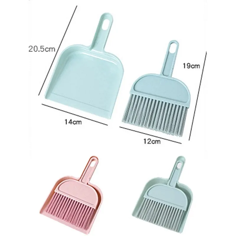 Desktop Cleaning Broom Dustpan Set Mini Handy Dust Cleaning Sweeping Brush Dustpan for Table Desk Keyboard