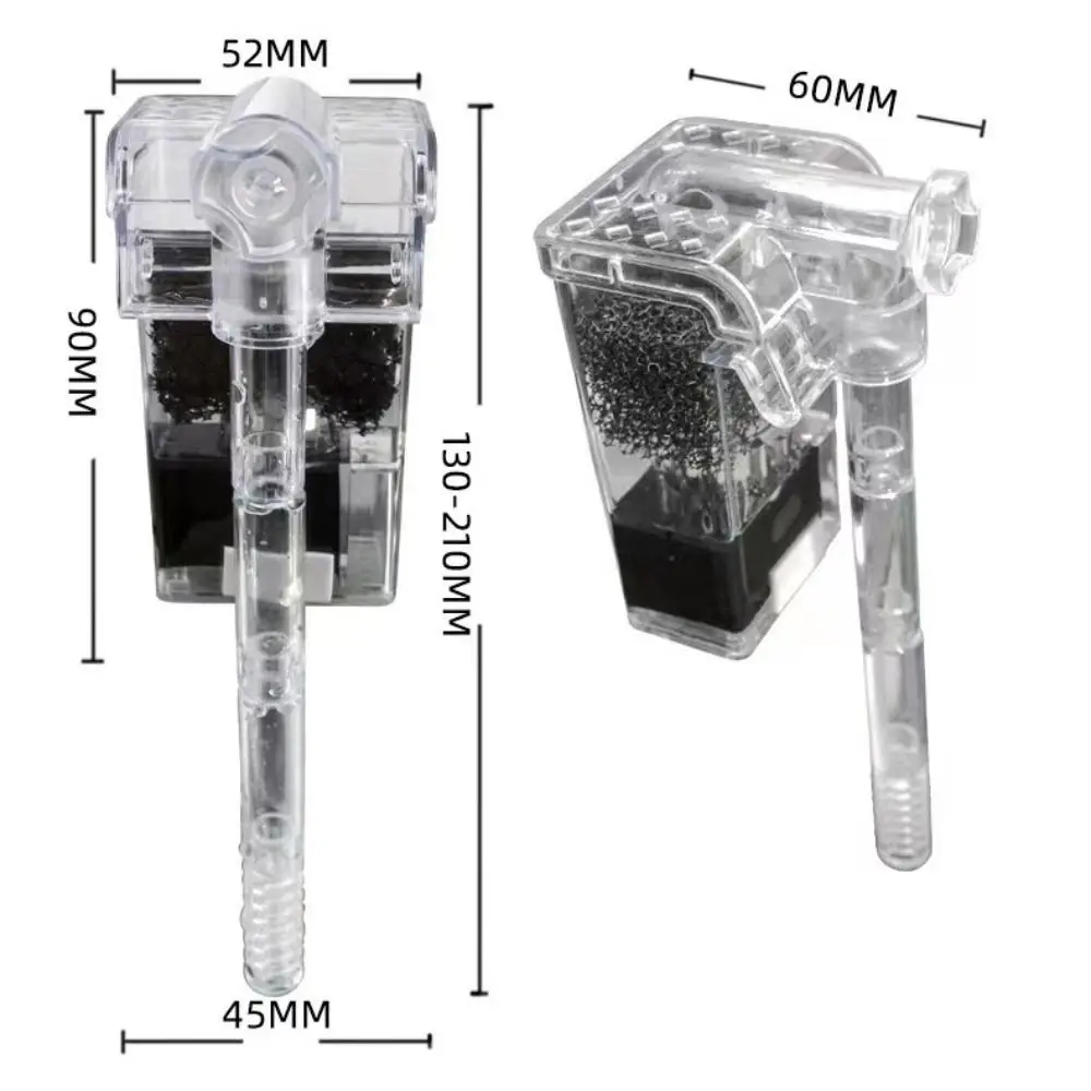 Wall Mounted Waterfall Fish Tank Filter Water Purification USB/plug Submersible Filtration Waterfall Suspension Three in One