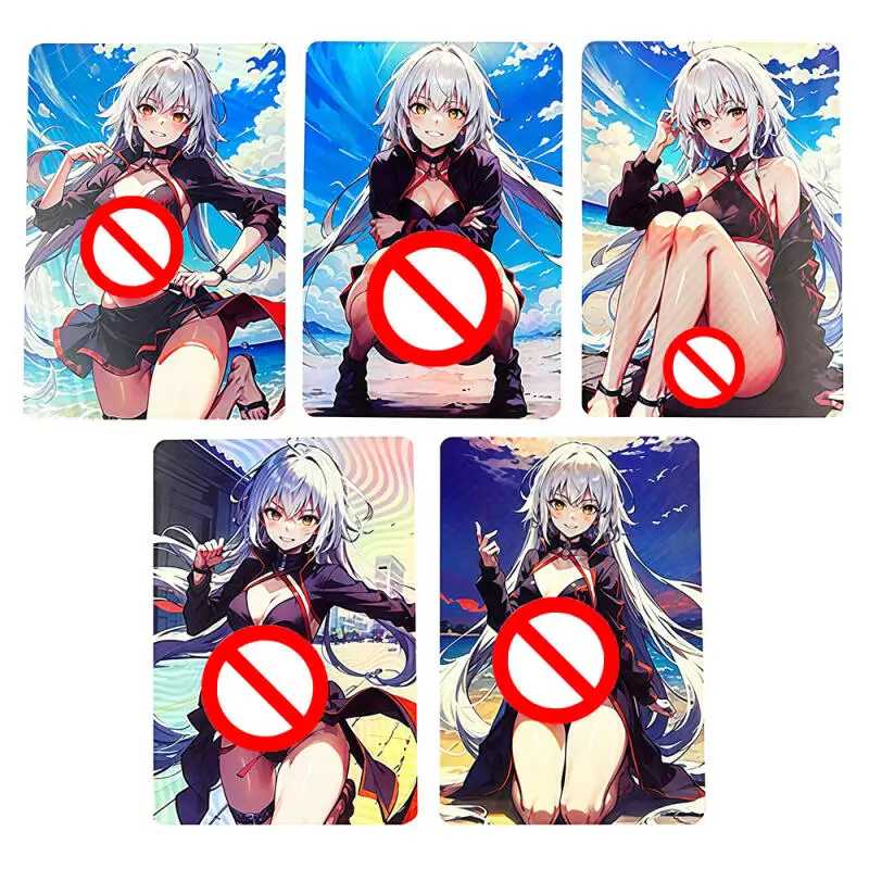 

5 шт./компл. Fate/Grand Order Jeanne d'Arc Alter DIY самодельная цветная флэш-карта ACG аниме игра коллекционная карта подарочная игрушка