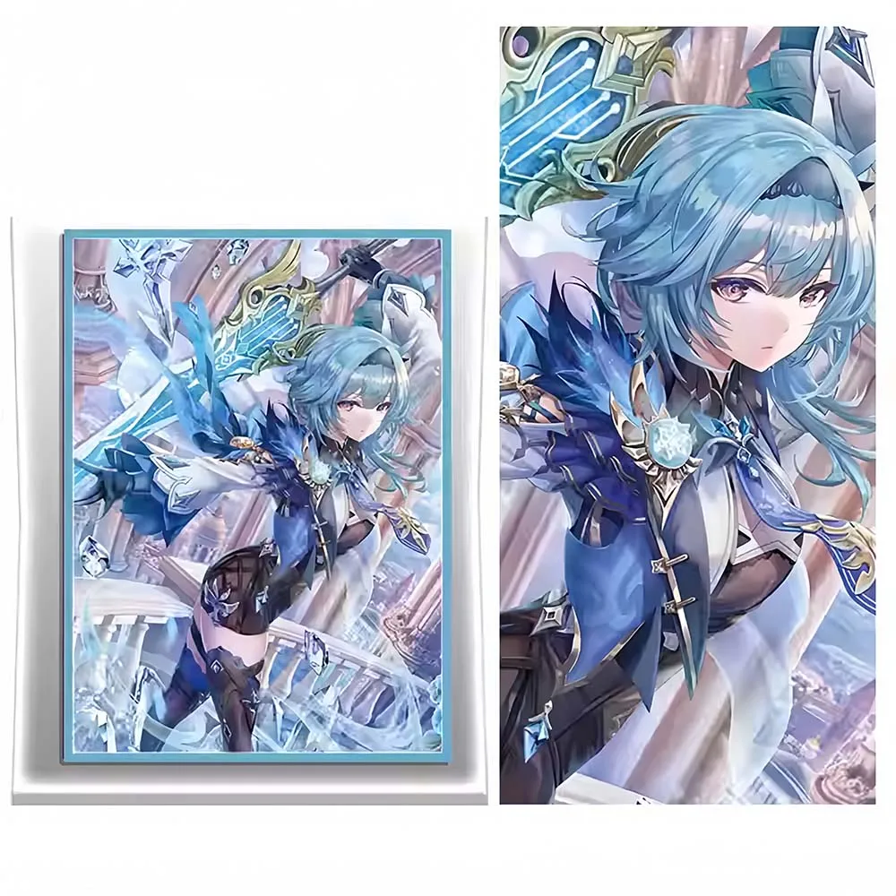 

60 шт. 67*92 мм рукава для карт в стиле аниме Genshin Eula, рукав для карт PTCG, защитный чехол для игровой коллекции, материал PP, подарки