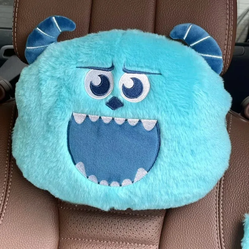 Disney James P. Sullivan Mr.Q Cartoon Cute Kawaii Plush Car Pillow Personalized Creative Anime Movie Seat Belt Shoulder Cover