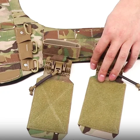 Tactical Vest AVS Side Panel Triple Row Molle Quick Release Buckle Adapter Assembly