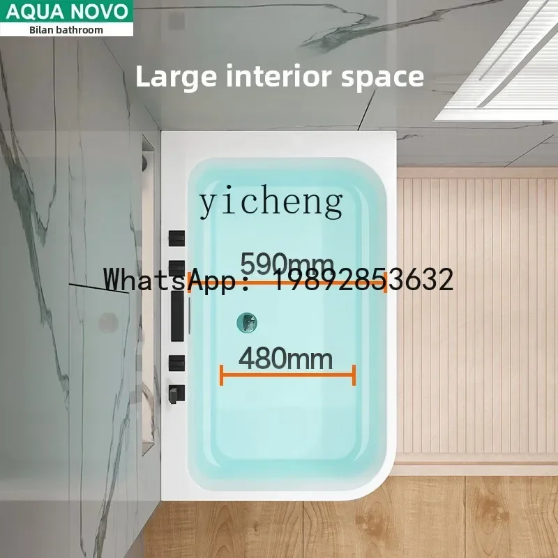 

deep bubble small apartment bathtub household sitting independent integrated Japanese acrylic